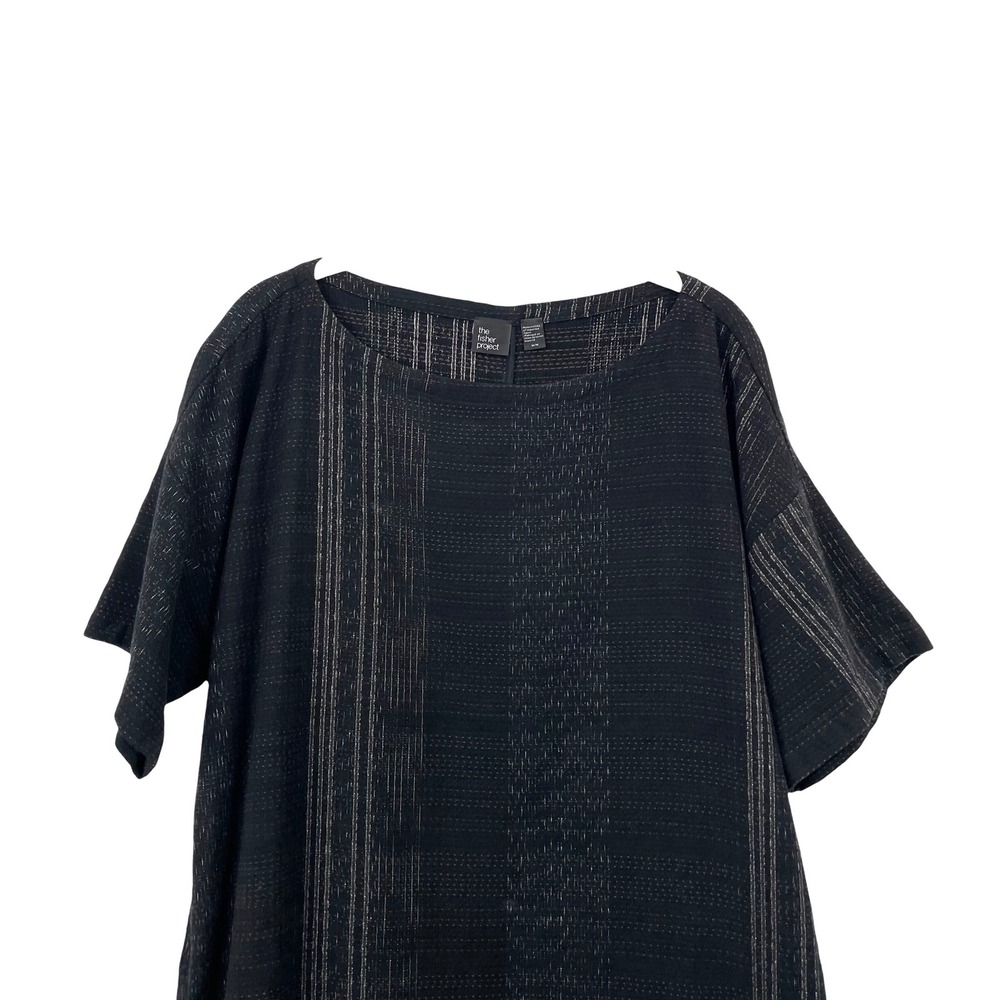 Fisher Project Koshi Crossing Shift Dress Size M Black organic cotton - Picture 3 of 10